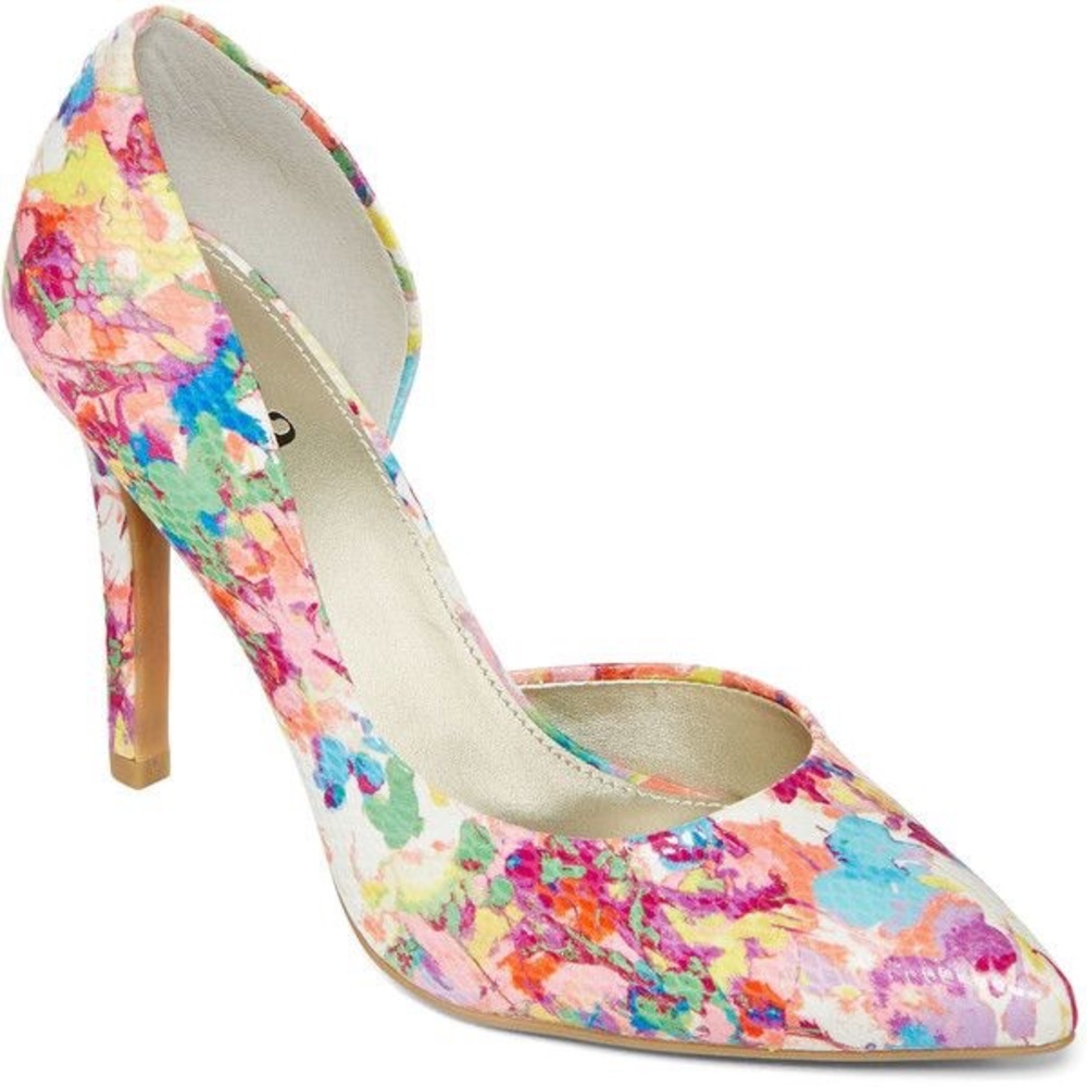 A.N.A Claire Floral Print Pumps White Multi